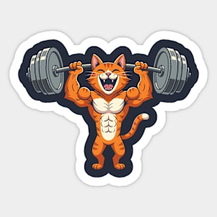 Purrfect Gym Cat Sticker
